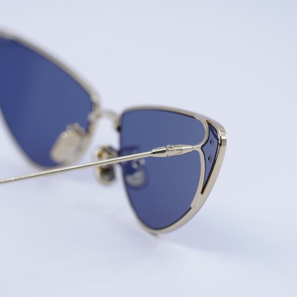 Dior MISSDIOR B1U B0B0 Sunglasses Gold Cat Eye Frame, Blue Lenses - Picture 6 of 11